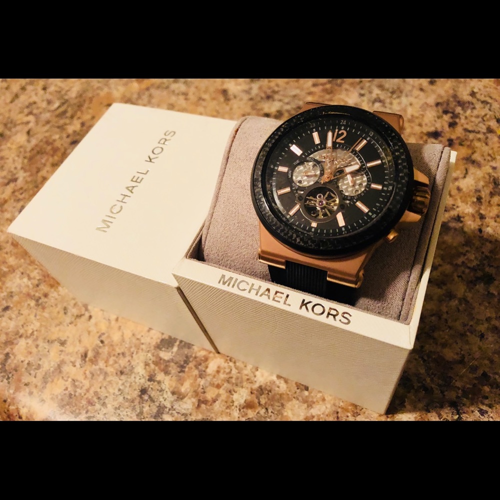 NWOT Men Rose Gold Michael Kors Watch